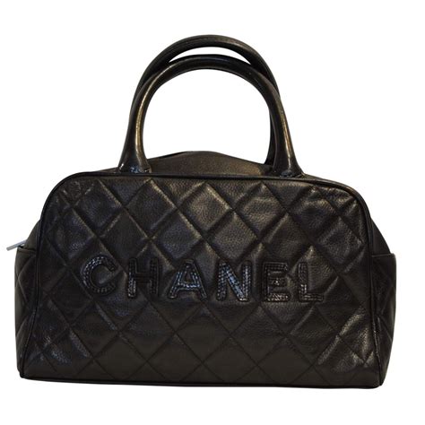 chanel blue bowling bag|Chanel bowling bag vintage.